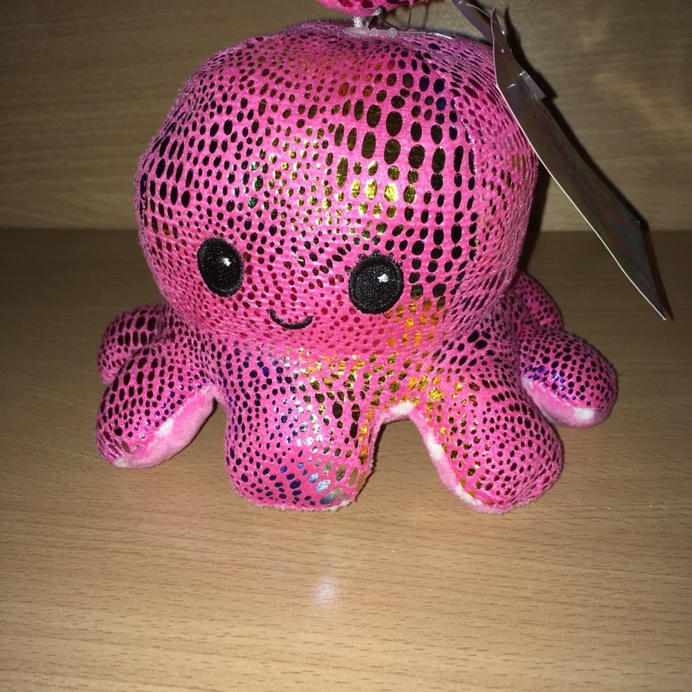 Scrunchies + Reversible Mood Octopus NWT Pink Dots